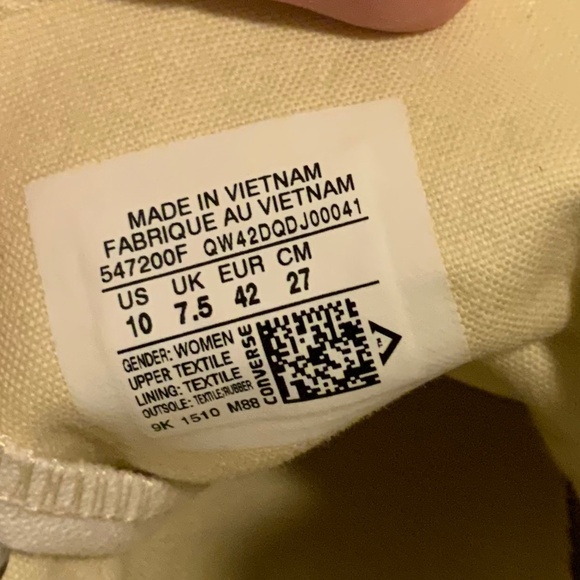 Converse All Star Hidden Wedge Sneakers - Women’s Size 10 - Picture 5 of 6